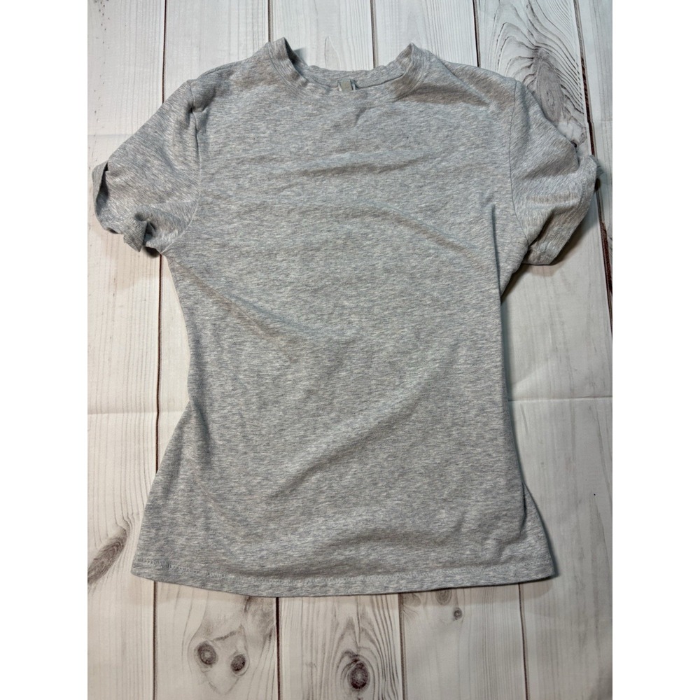 Skims Cotton Jersey T-shirt Light Heather Grey Size Small